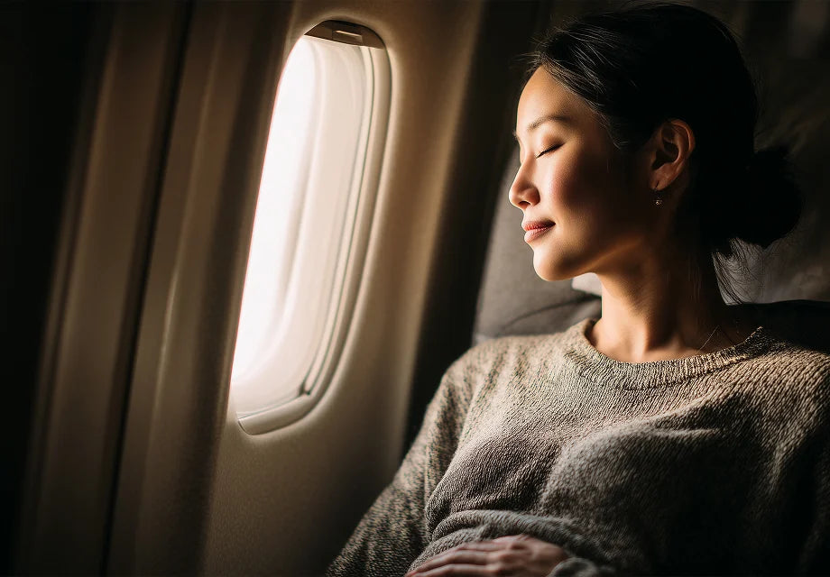 飛行機内